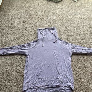 Lou Lou Grey Lavender Cowl Neck Sweatshirt